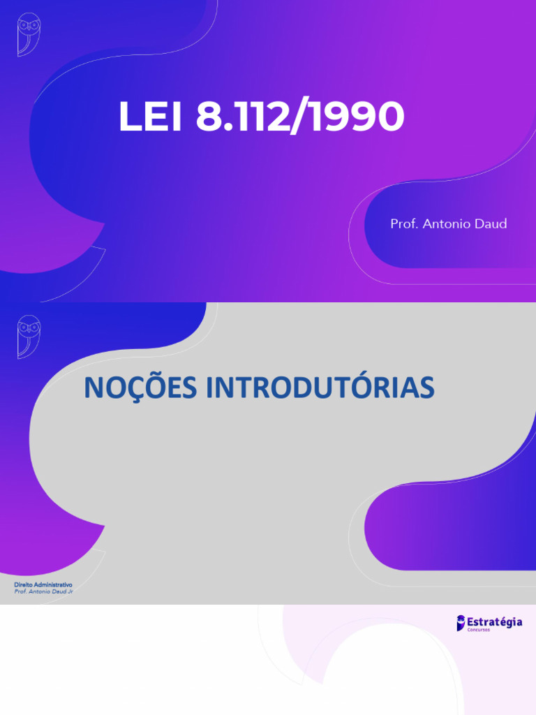 Lei 8.112/90: Provimento e Estágio Probatório | PDF | Férias trabalhistas