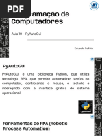 Automação de GUI com PyAutoGUI | PDF | Python (linguagem de programação ...