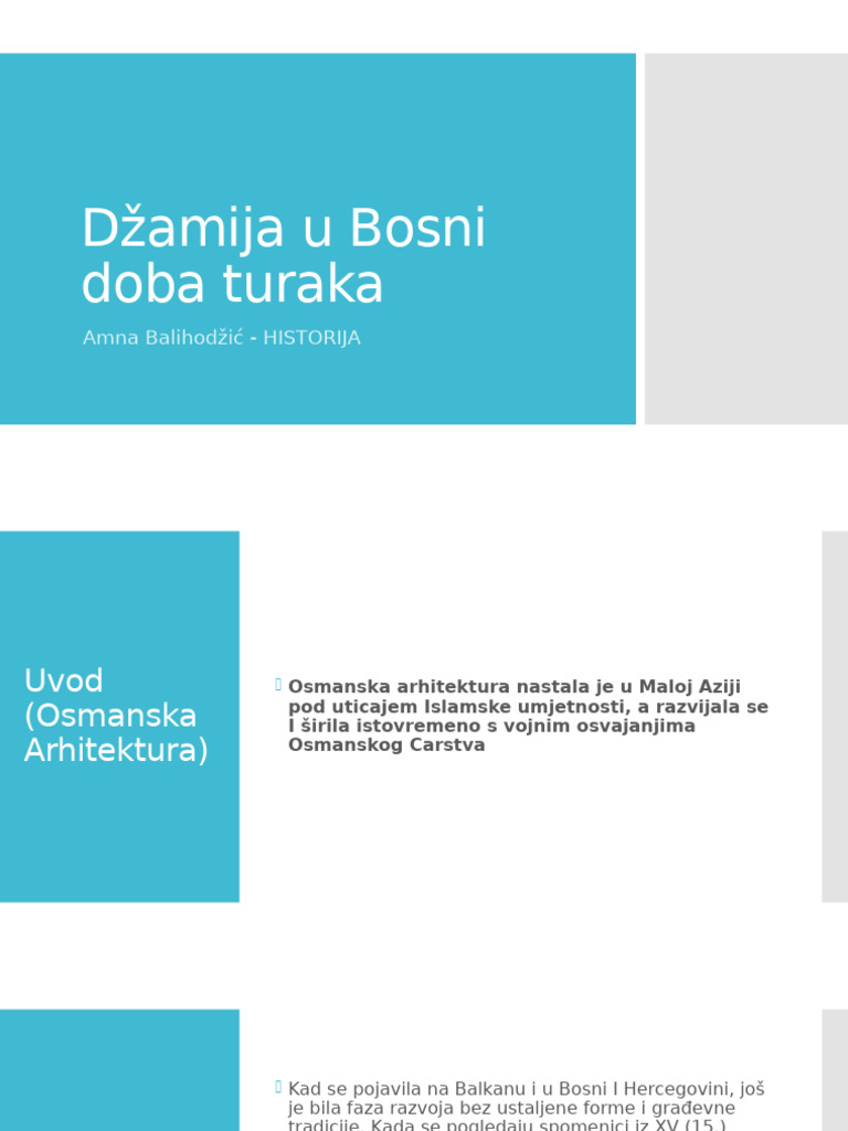 Amna - Džamija U Bosni Doba Turaka | PDF