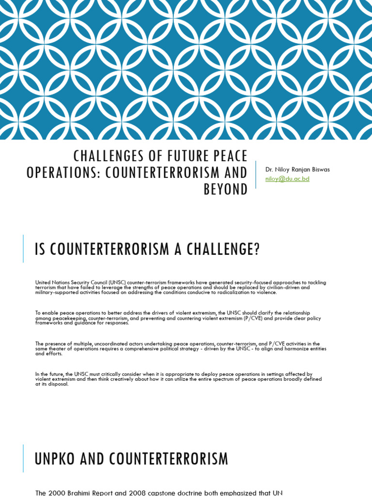 Week 12 UNPKO and Counterterrorism and Challenges of Future Peace ...