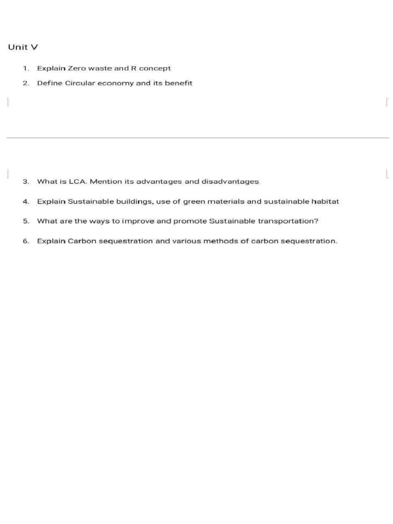 5th Unit - Important Qns | PDF