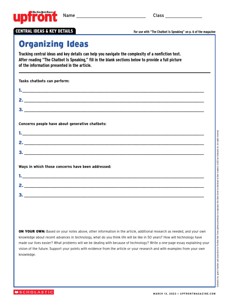 UPF031323 TG OrganizingIdeas | PDF | Science