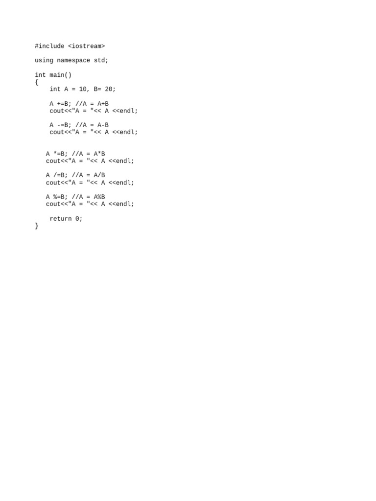 C++ Arithmetic Operations Explained | PDF