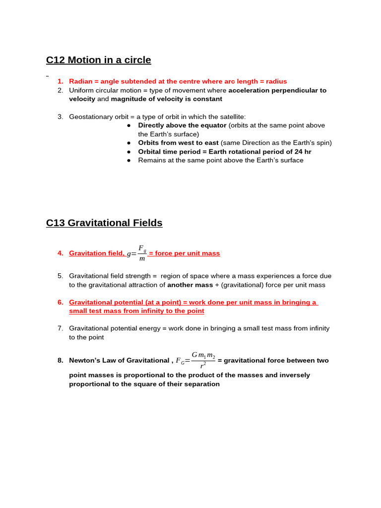 A2 Physics Def | PDF | Temperature | Gases