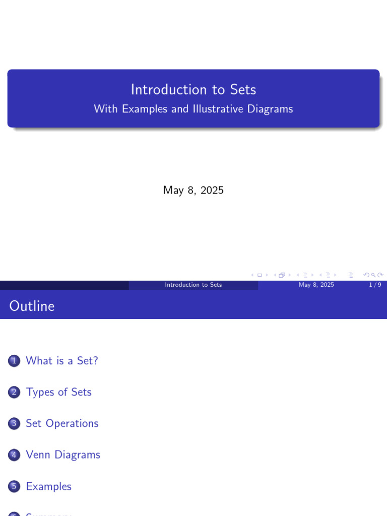 Introduction To Sets: With Examples and Illustrative Diagrams | PDF ...