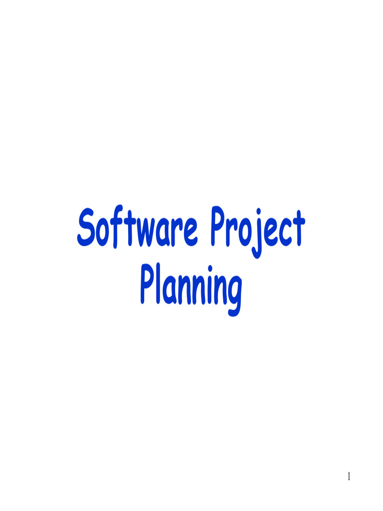 Software Project Planning Guide | PDF | Software Engineering | Computer ...