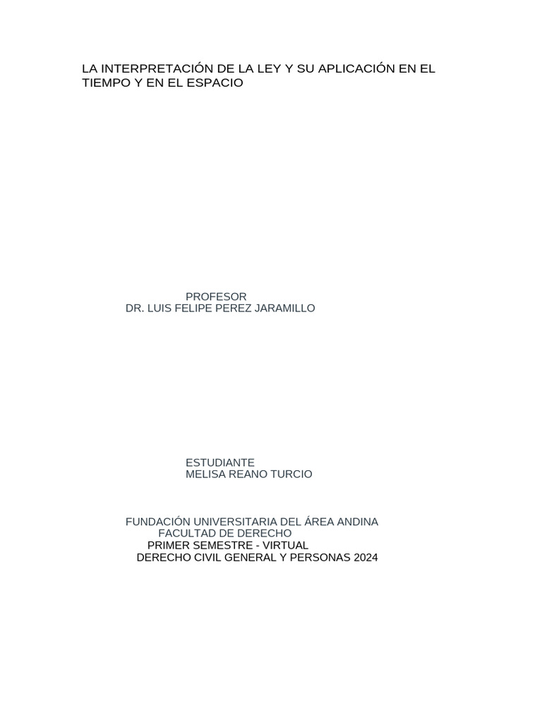 La Interpretación de La Ley y Su Aplicación en El | PDF | Analogía ...