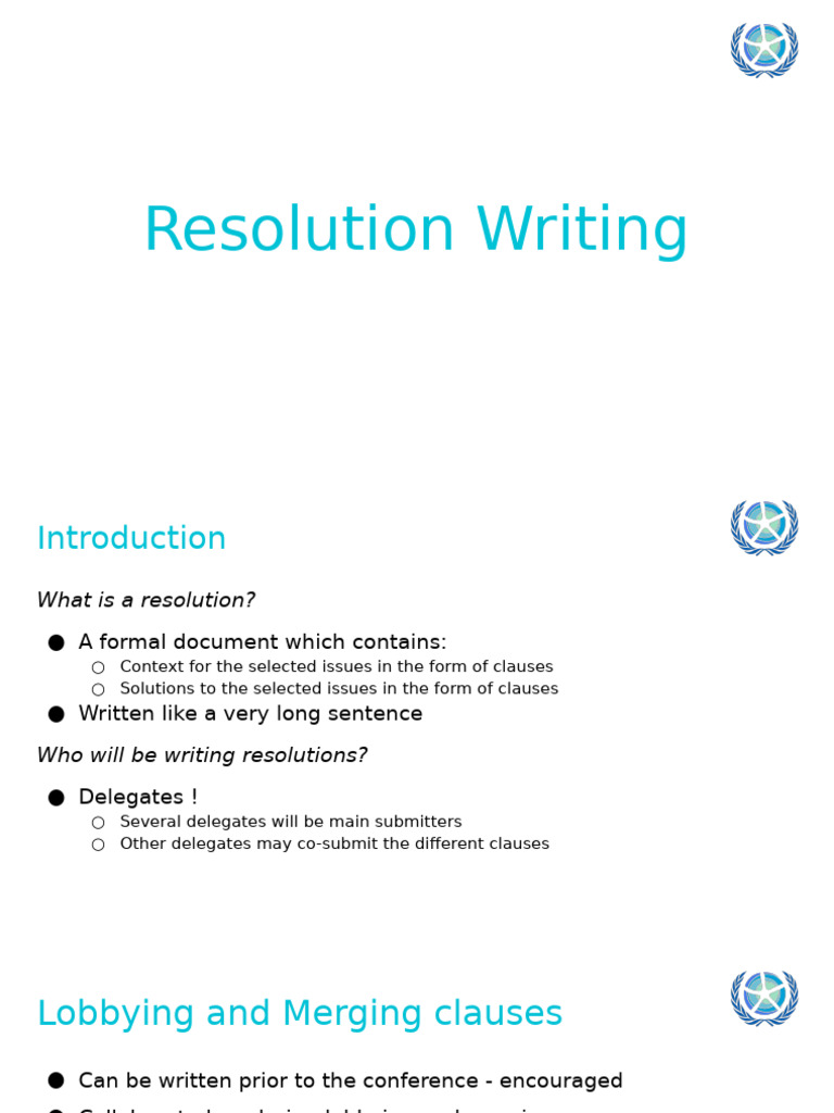 Understanding Resolution Writing Basics | PDF | Mental Disorder | Slavery