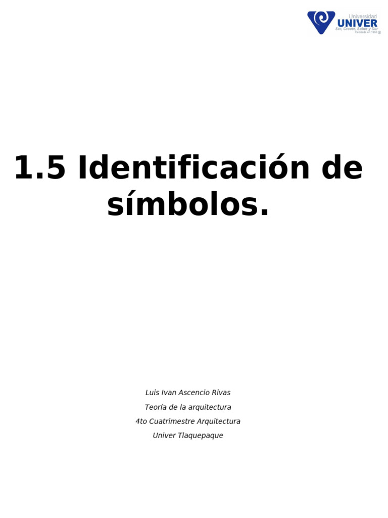 1.5 Identificación de Símbolos. | PDF