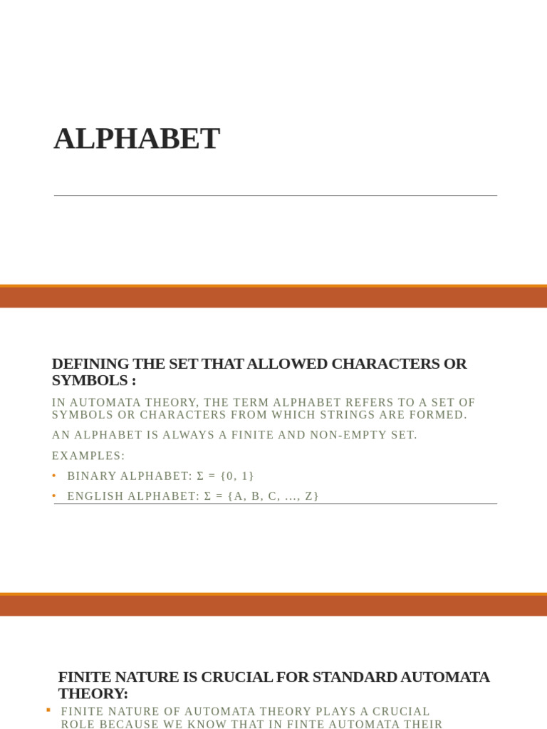 Understanding Finite Alphabets in Automata | PDF