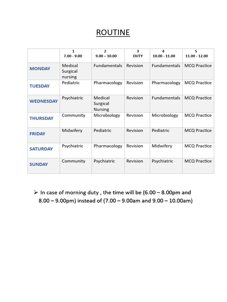 Routine | PDF