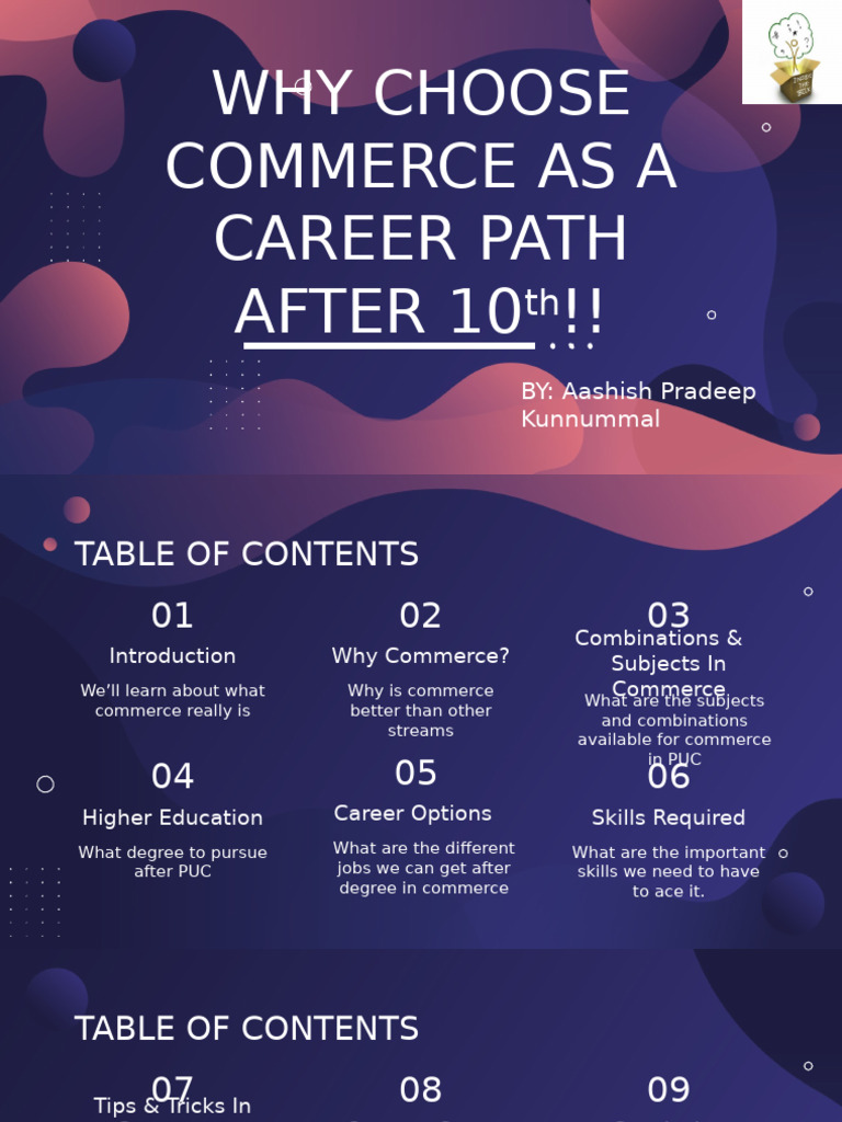 Why Choose Commerce After 10th Grade? | PDF | Entrepreneurship | Commerce