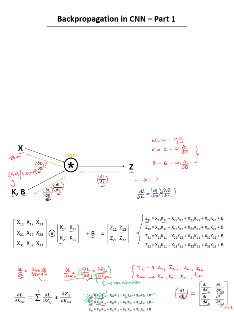 Backpropagation in CNN | PDF