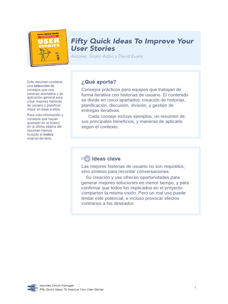 Mejora tus Historias de Usuario en Scrum | PDF | Scrum (desarrollo de ...