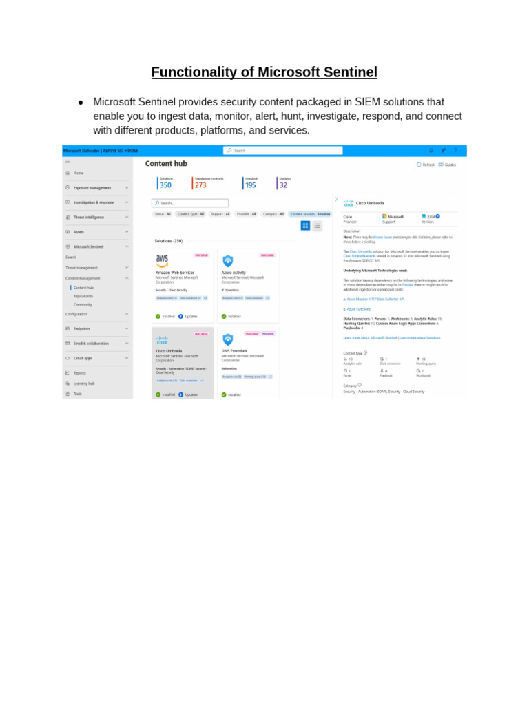 Microsoft Sentinel Functionality Overview | PDF | Cloud Computing ...
