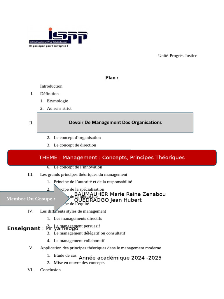 Concepts et principes du management | PDF | Business | Motivation