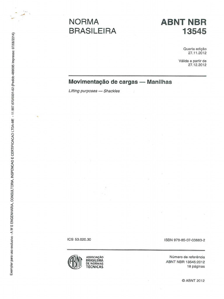 Abnt NBR 13545 | PDF