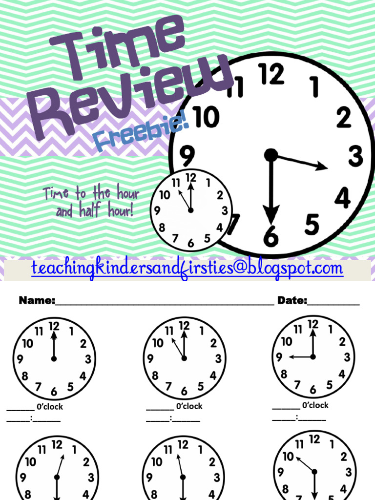 Time To The Hour and Half Hour! | PDF