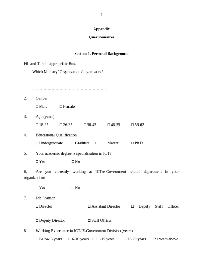 Survey Form For E-Government | PDF | Computer Security | Security