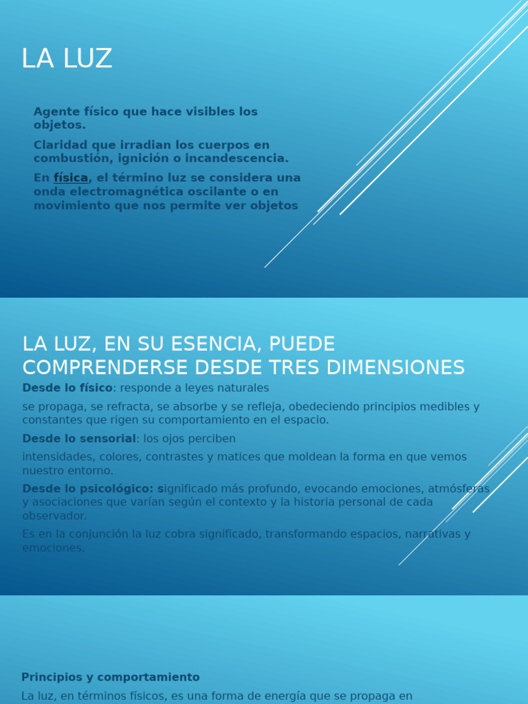Propiedades y Fenómenos de la Luz | PDF | Ligero | Óptica