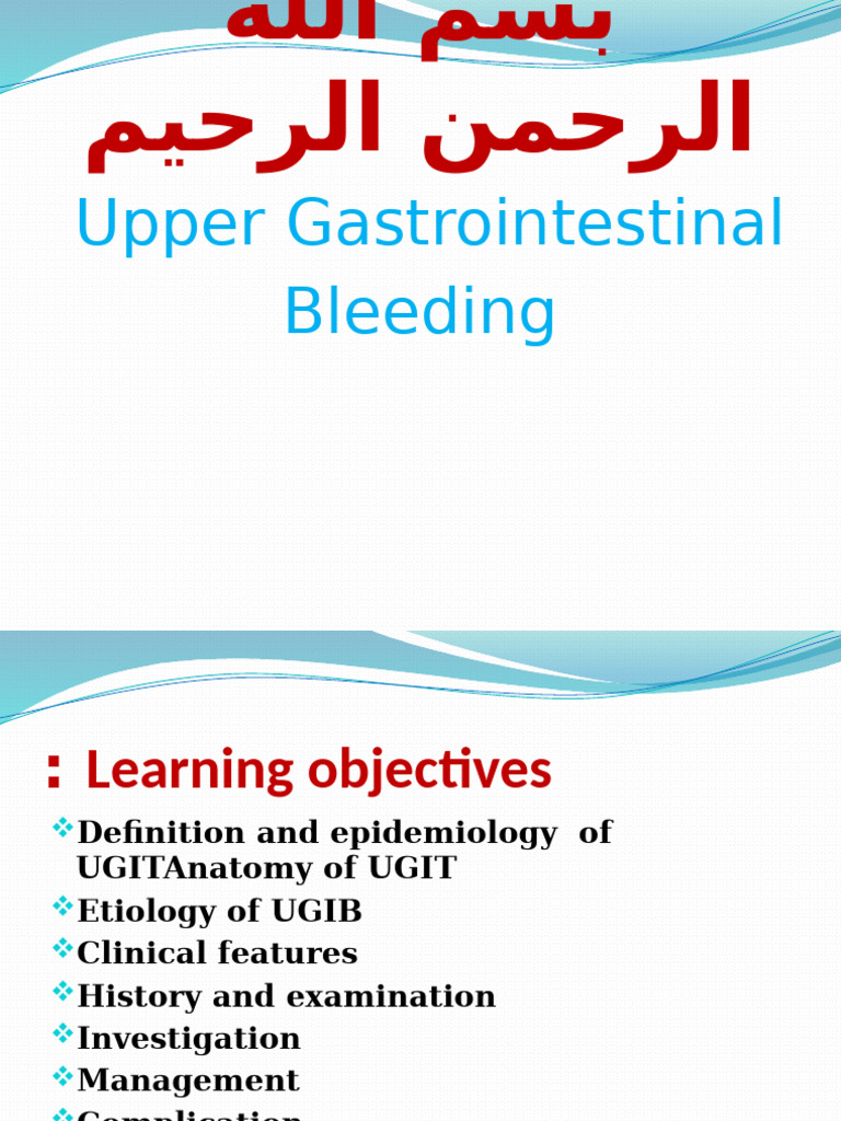 Upper Gastrointestinal Bleeding | PDF | Gastrointestinal Tract ...