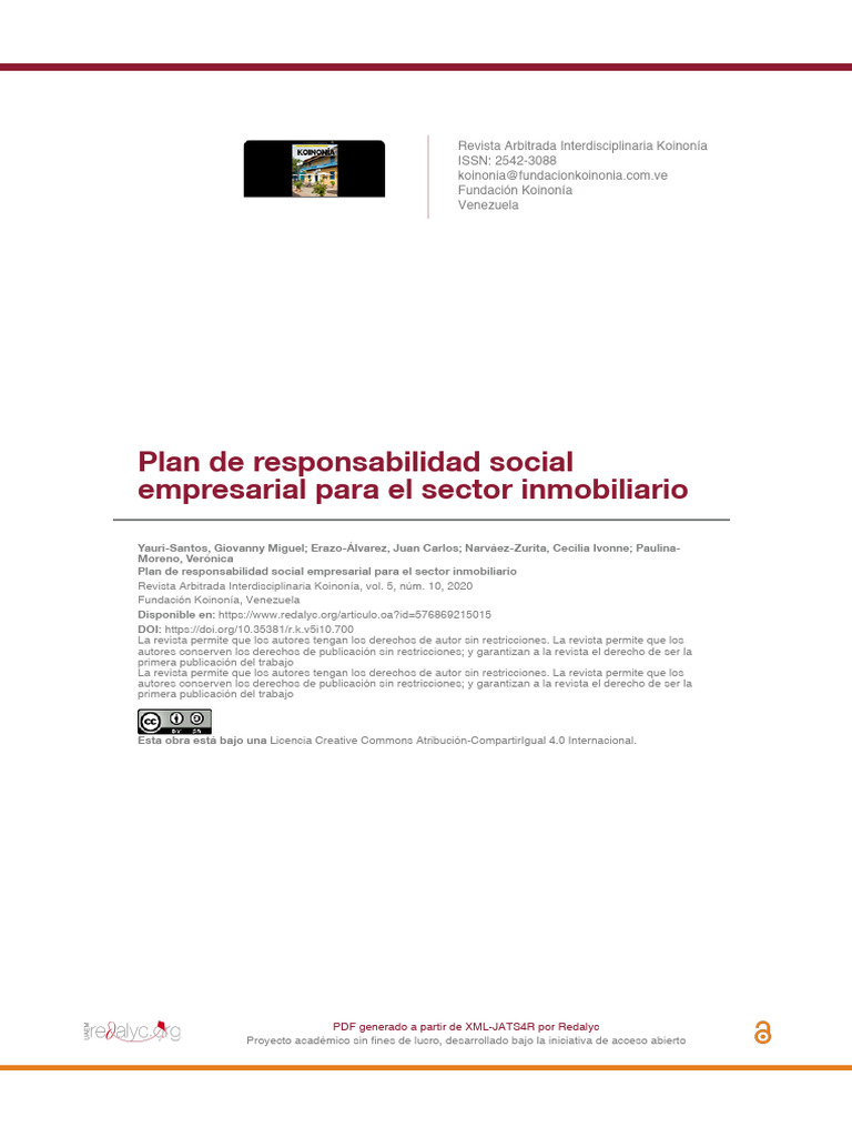 Plan de RSE para Inmobiliarias en Cuenca | PDF | Responsabilidad social ...