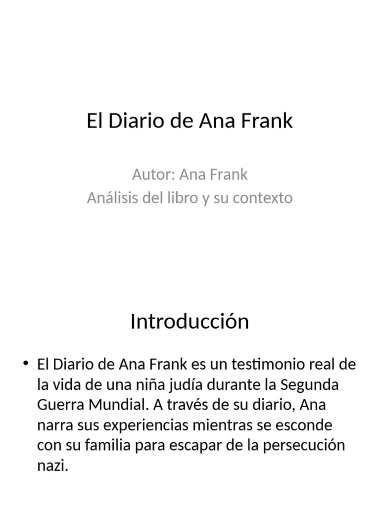 El Diario de Ana Frank Ampliado | PDF
