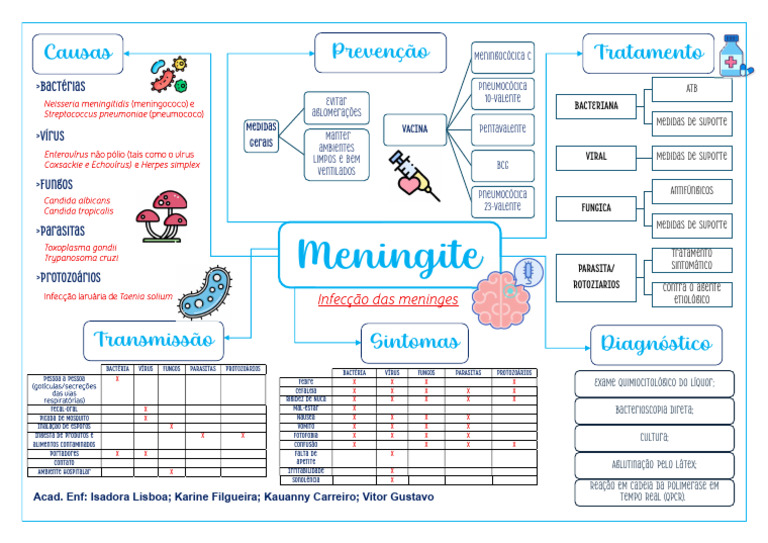 Mapa Mental Meningites | PDF | Imunologia | Microbiologia