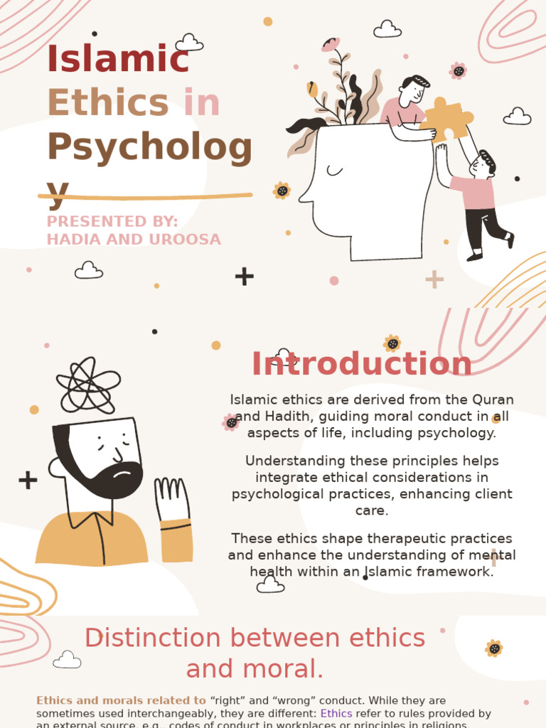 Islamic Ethics in Psychological Practice | PDF | Psychotherapy | Morality