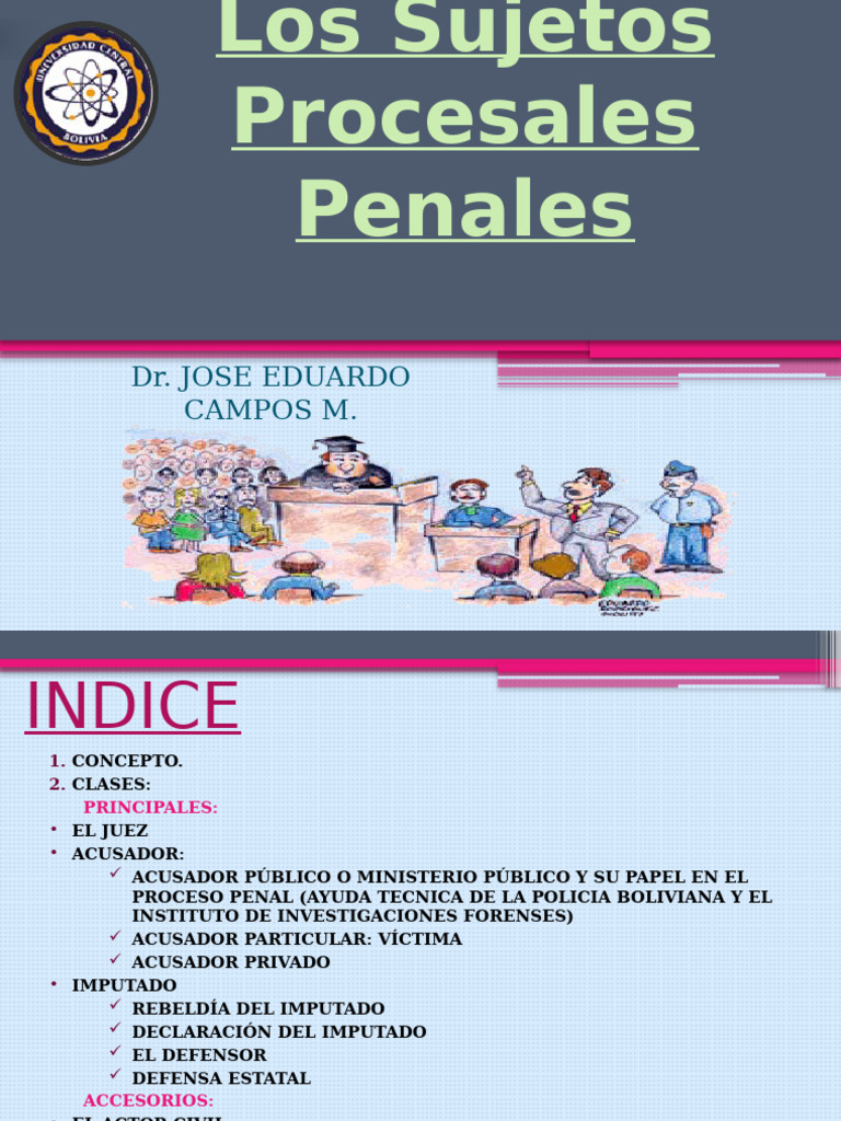 Sujetos Procesales en el Proceso Penal | PDF | Fiscal | Ley procesal