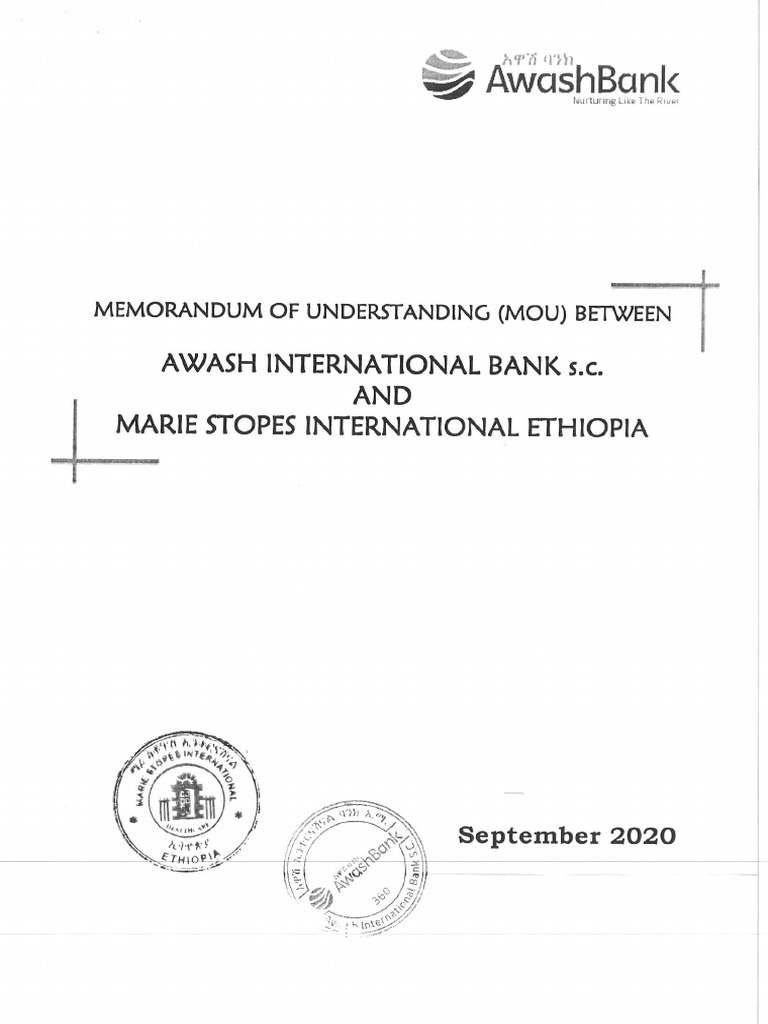 MoU With Awash Bank SC | PDF