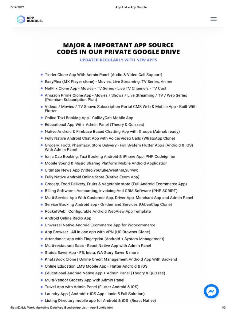 App List - App Bundle | PDF