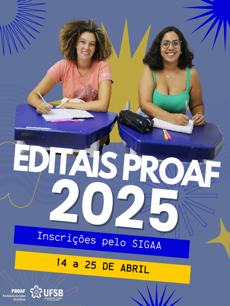 Editais PROAF 2025: Inscrições Abertas | PDF