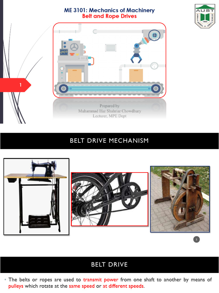 Belt Drive Mechanisms Explained | PDF | Belt (Mechanical) | Mechanical ...