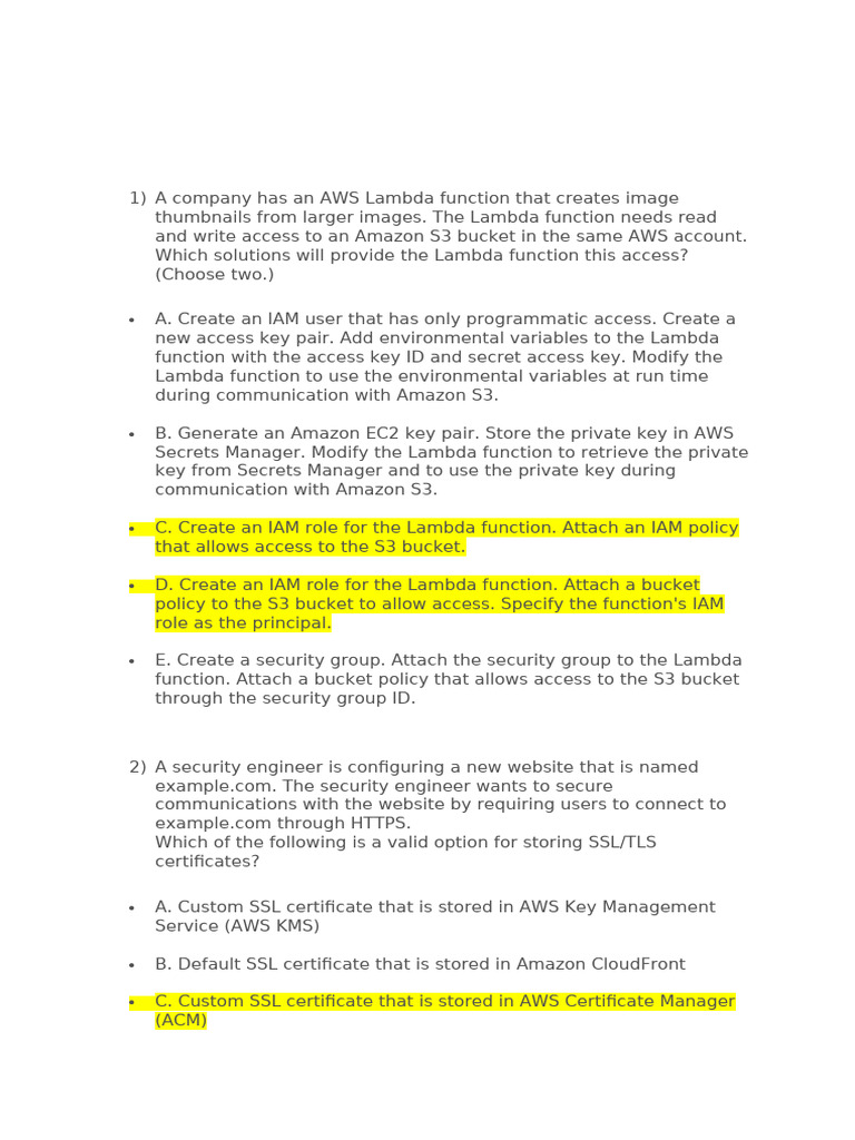 AWS Security Specialty Exam Guide | PDF | Amazon Web Services ...