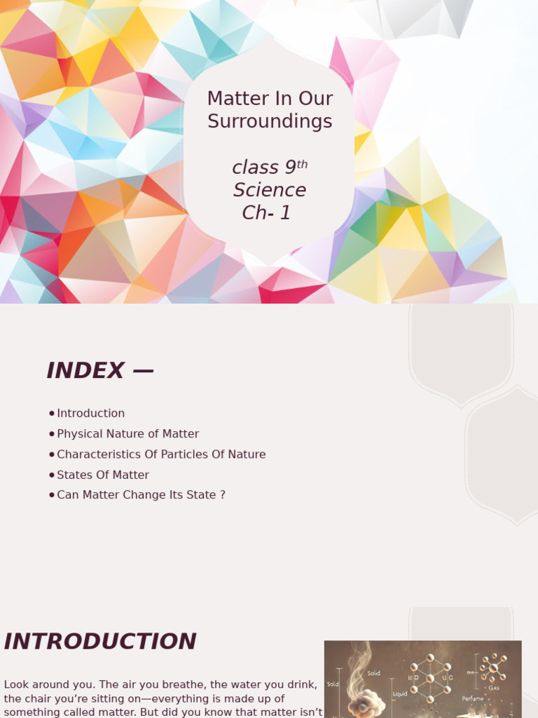 Understanding Matter in Science | PDF | Matter | Gases