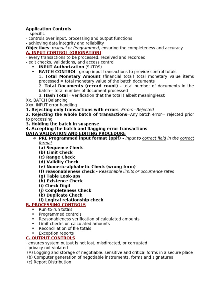 Application Controls for Data Integrity | PDF | Audit | Verification ...