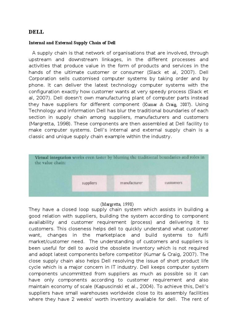 Dell's Innovative Supply Chain Strategy | PDF | Dell | Supply Chain