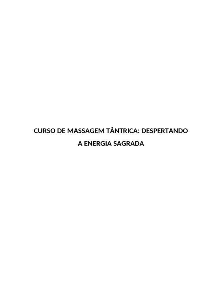 Curso de Massagem Tântrica | PDF | Tantra | Chacra