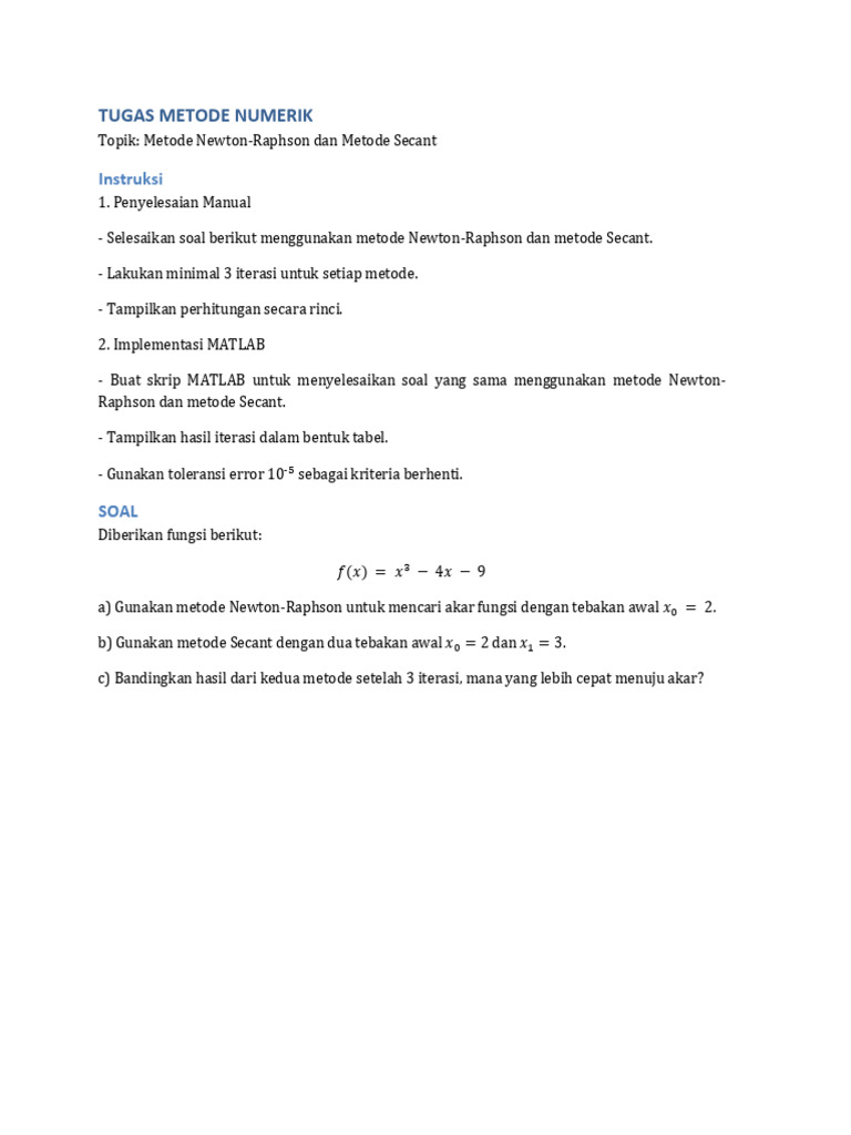 Newton-Raphson & Secant Methods Guide | PDF | Numerical Analysis ...