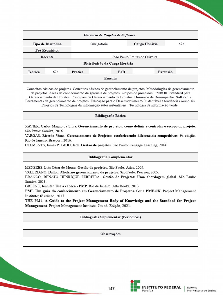 Gerência de Projetos de Software | PDF