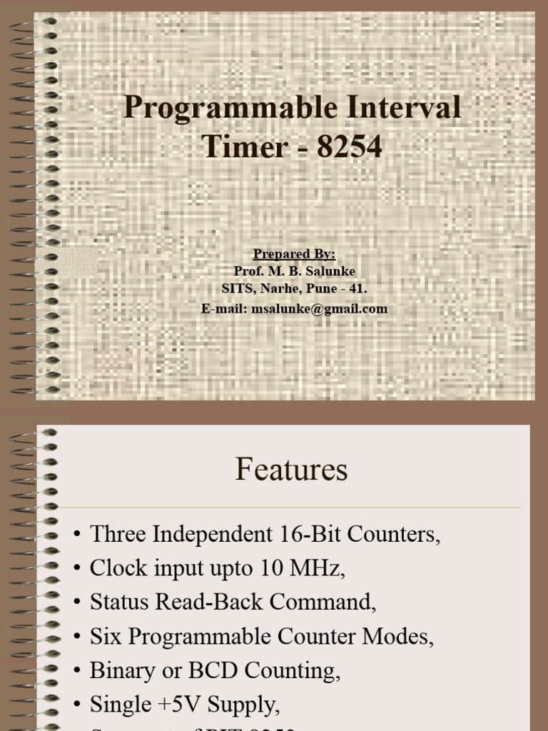8254 Programmable Interval Timer Overview | PDF | Computer Engineering ...