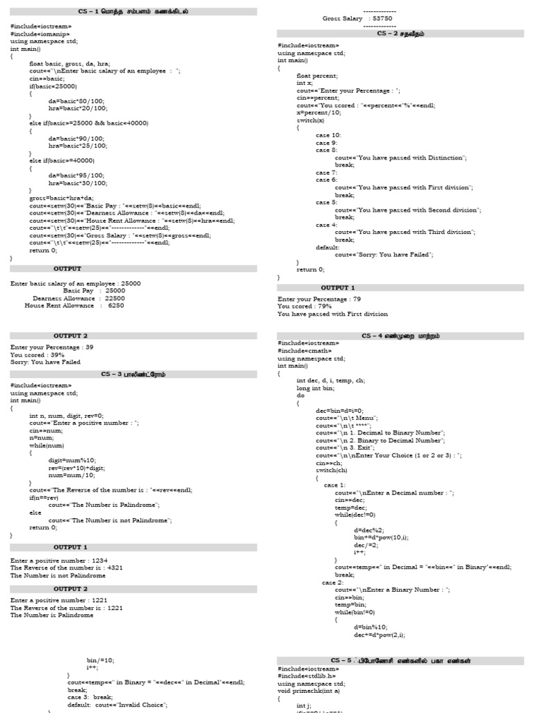 Salary and Grade Calculation Programs | PDF | Namespace | Computer ...