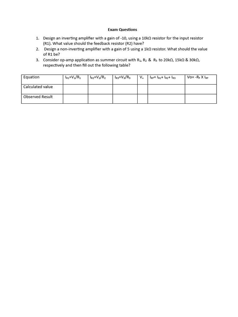 Exam Questions Pdf