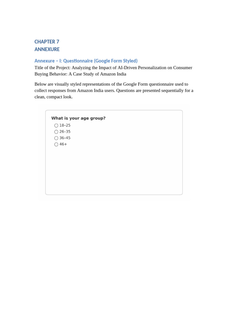 Annexure I GoogleForm Compact | PDF