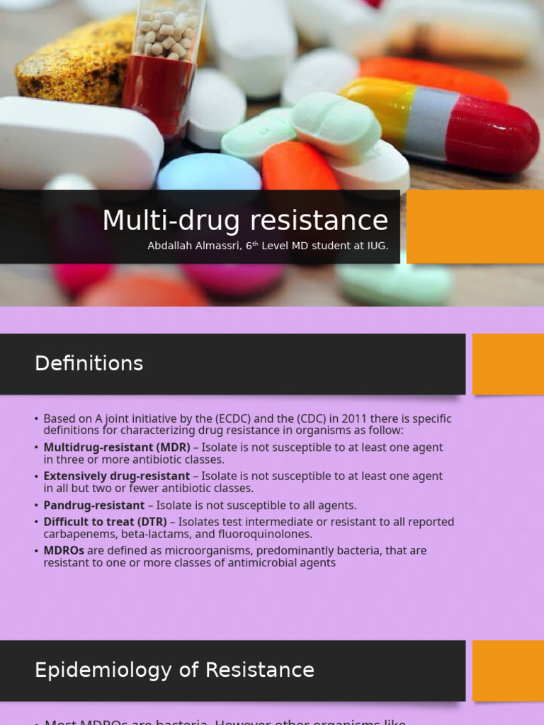 Understanding Multi-Drug Resistance | PDF | Antimicrobial Resistance ...