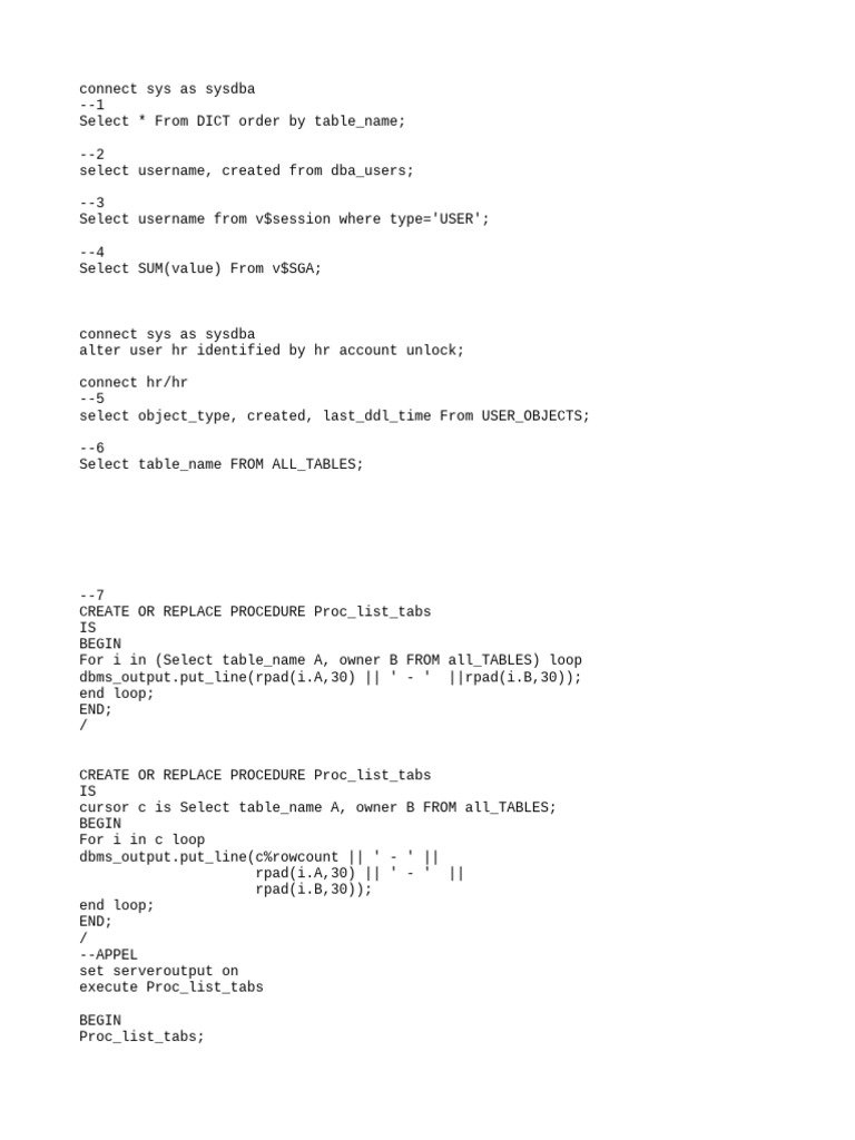 Correction TP1 - SEC - DBA | PDF