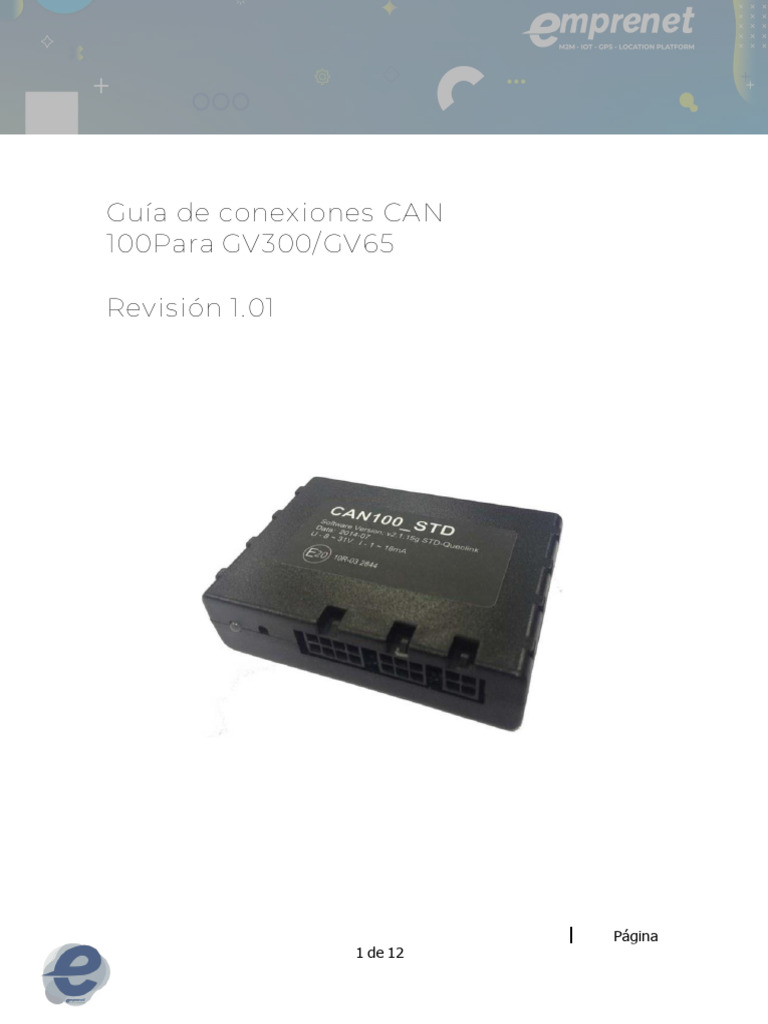 Guía de Conexiones CAN 100 para GV300/GV65 | PDF | Diodo emisor de luz ...