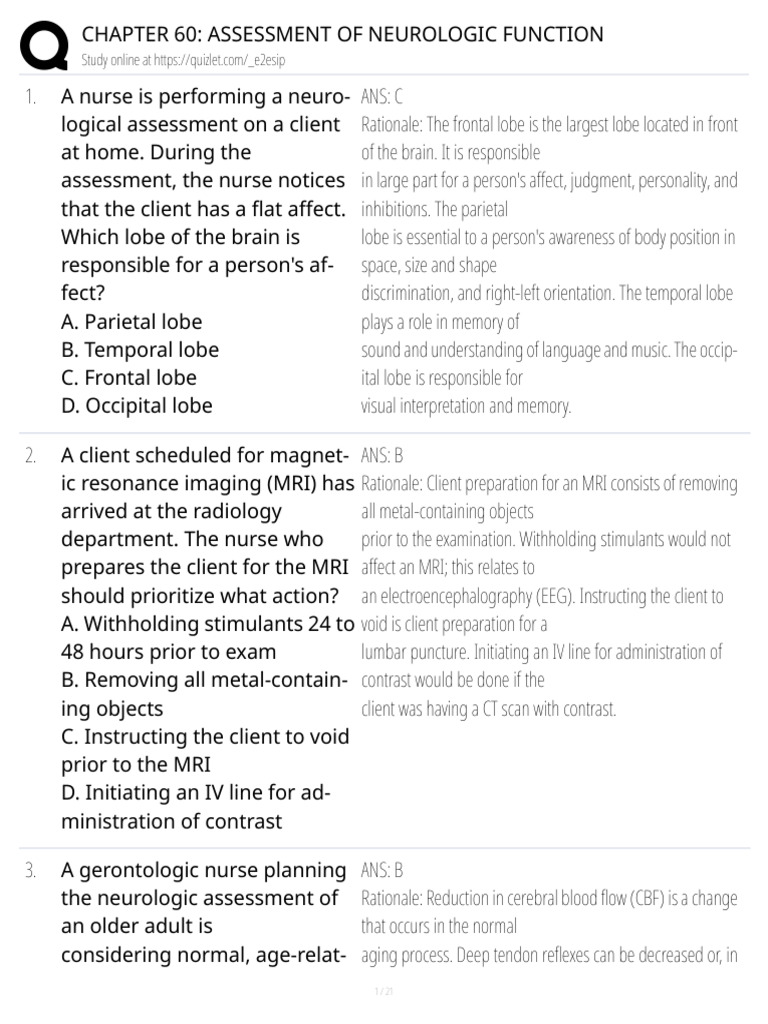 Neurological Assessment Techniques | PDF | Neurology | Medical Specialties
