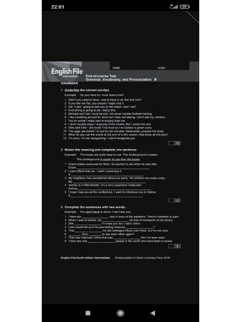 Test Final B | PDF